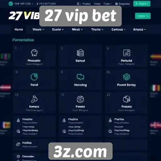 Exploração das funcionalidades do site 27 vip bet