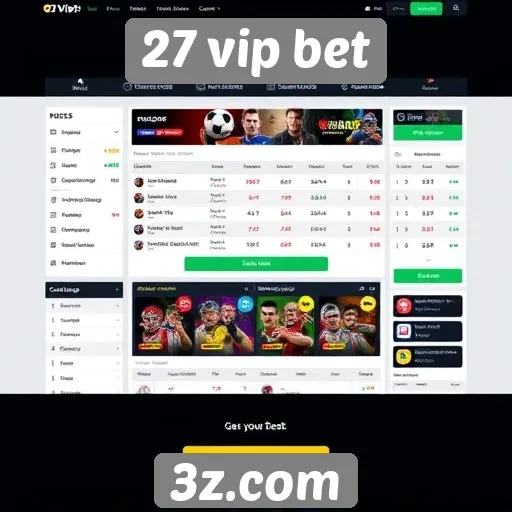 Interface e usabilidade do site 27 vip bet