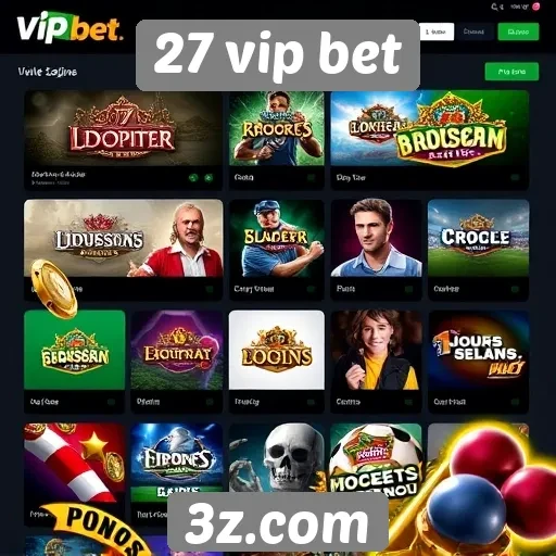 Principais jogos disponíveis na plataforma 27 vip bet